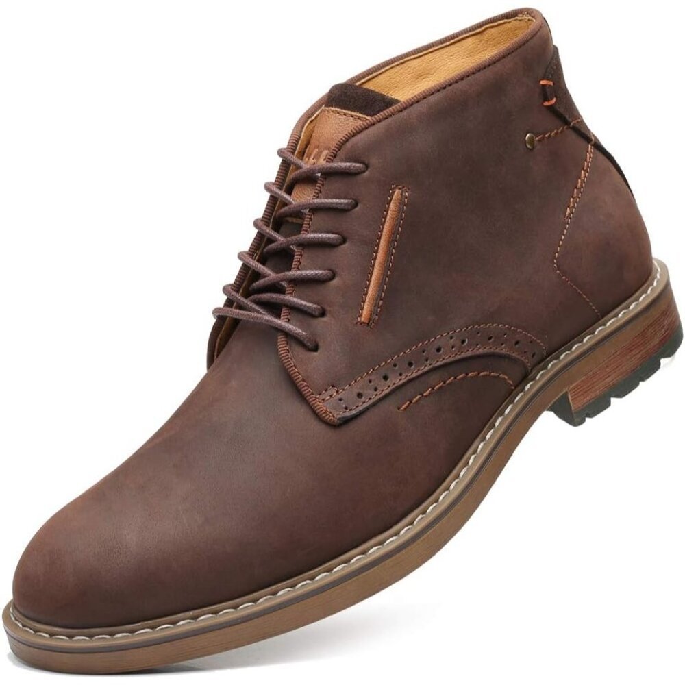 〽️Men's Oxfords Chukka Ankle Boot Coffee Casual Fashion and Comfort Lace Up Shoe